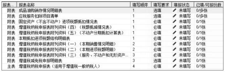 一般纳税人申报表